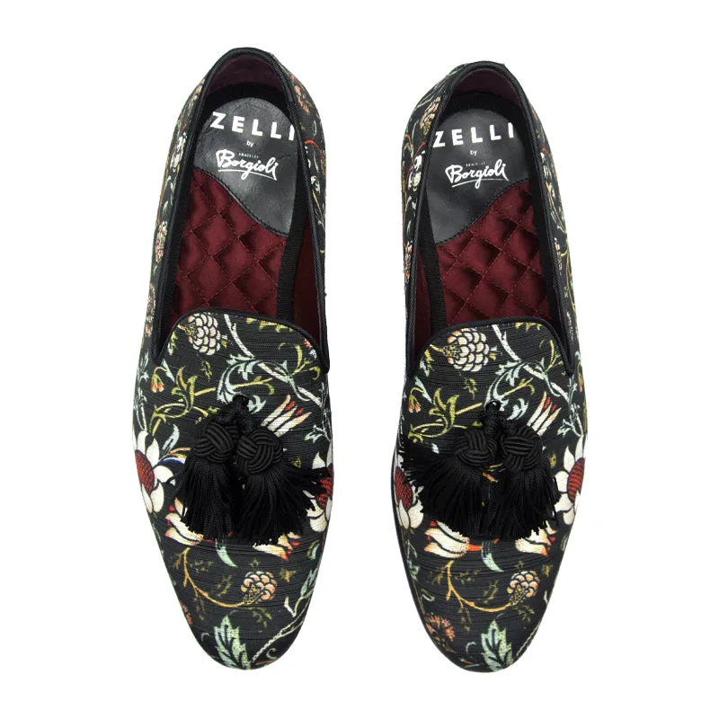 10-515-BLK FANTASIA Floral Slip On, Black