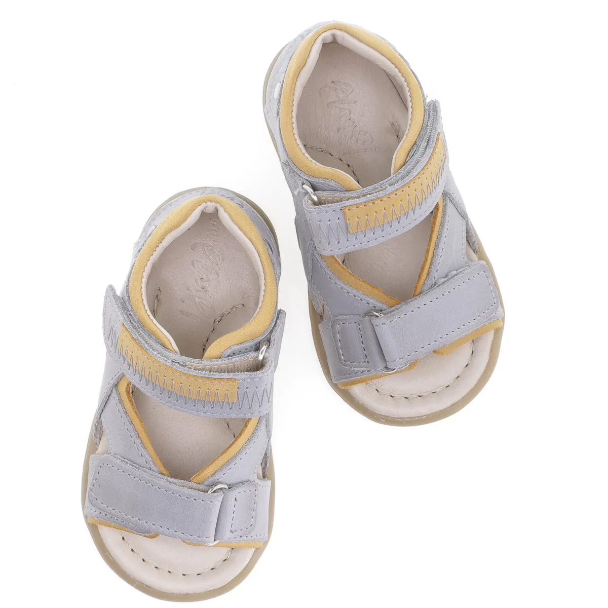 (2086-23) Emel grey velcro Sandals -