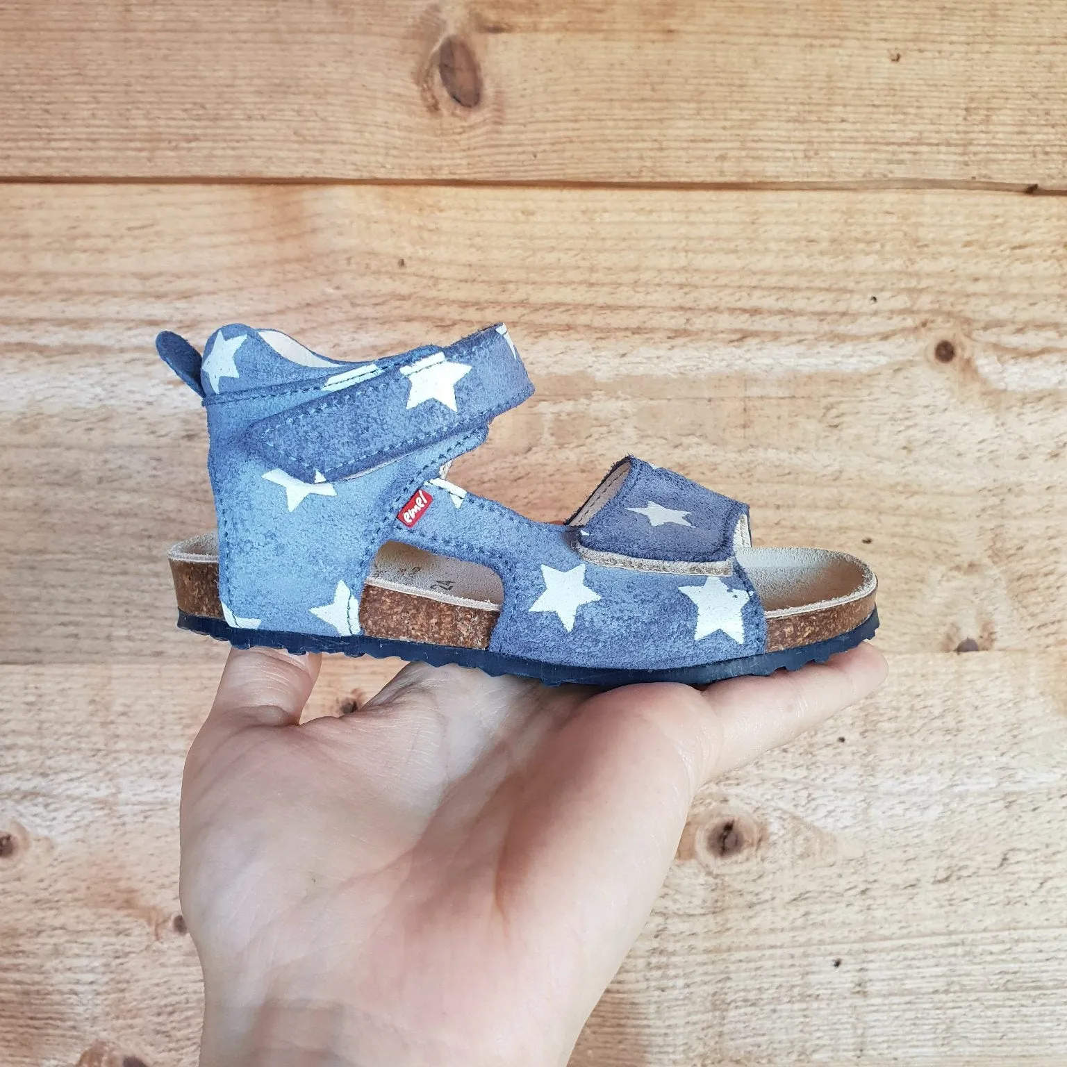 (2508B-16/2509B-16) Emel blue stars velcro sandals