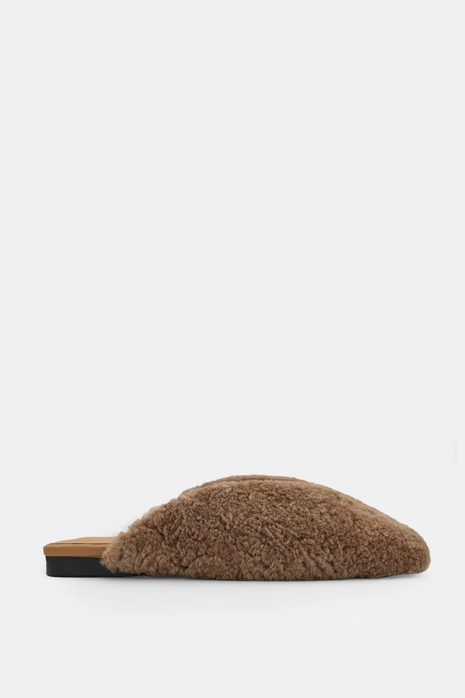 Alez Shearling Mules, Brown