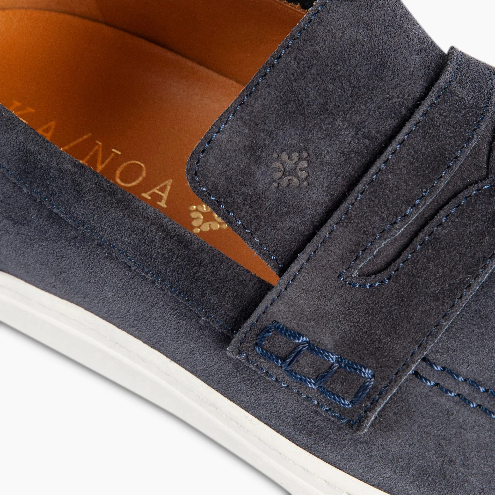 AND casual moccasins in suede and rubber sole