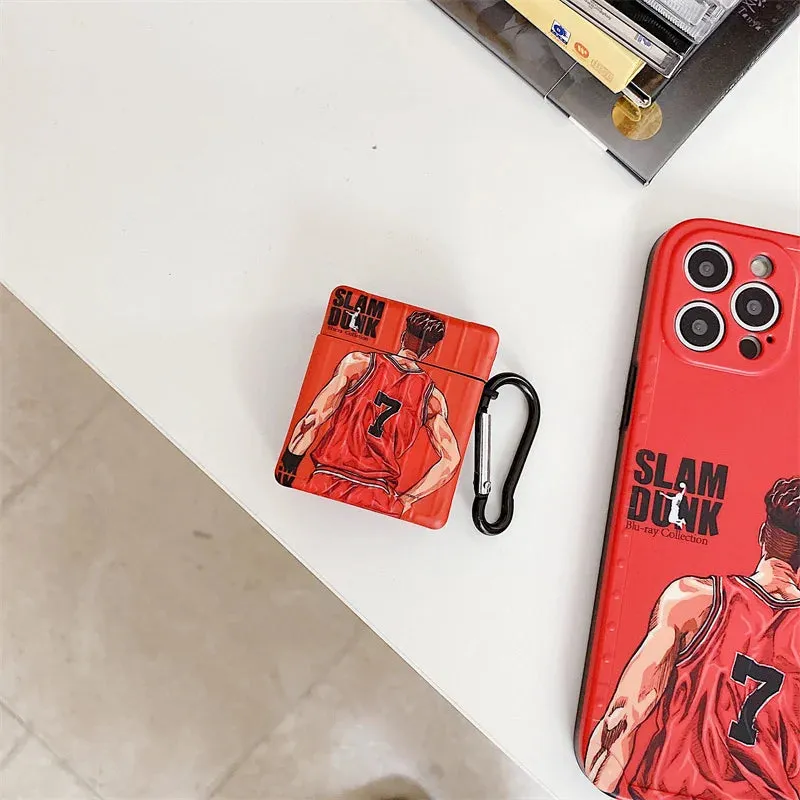 Anime Basketball Slam Dunk Earphone Case for Airpods 2 1 Keychain Case Headphone Protective Cover for Airpods Pro Case