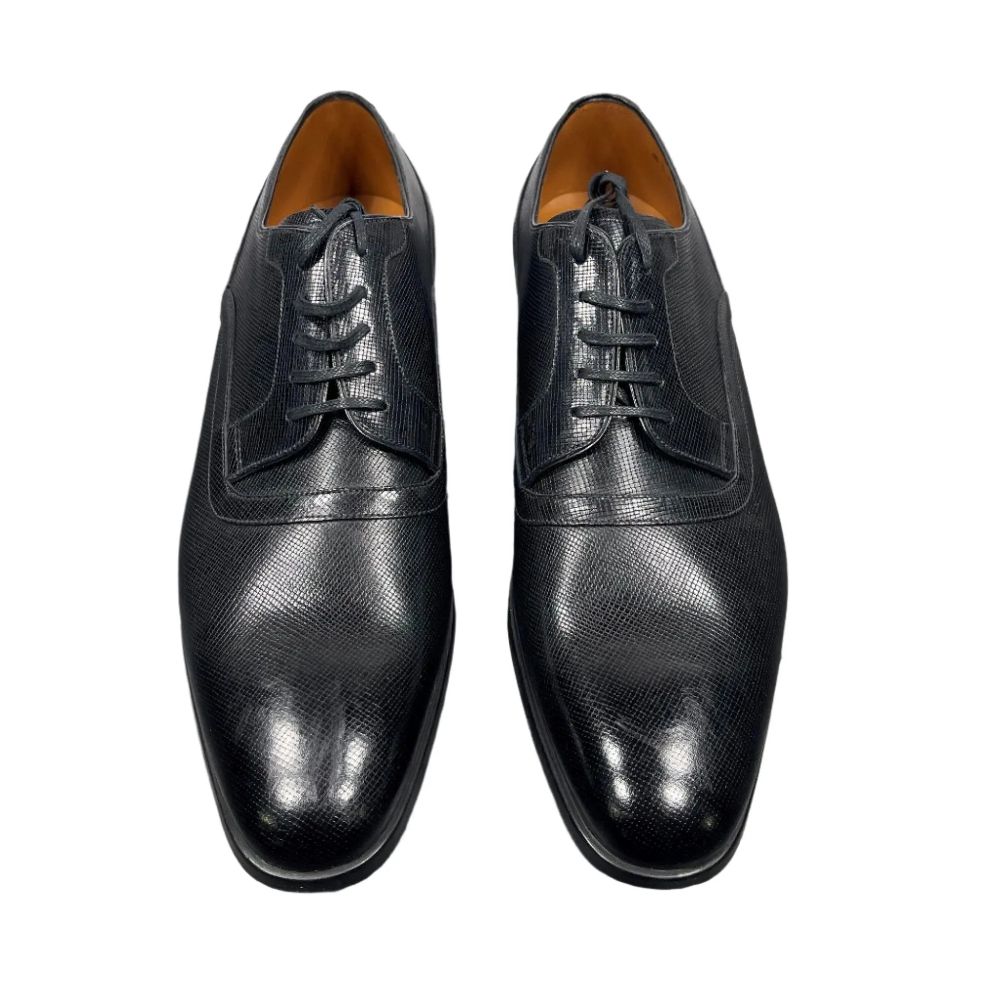 Bally Lauron Black Leather Derby Shoes