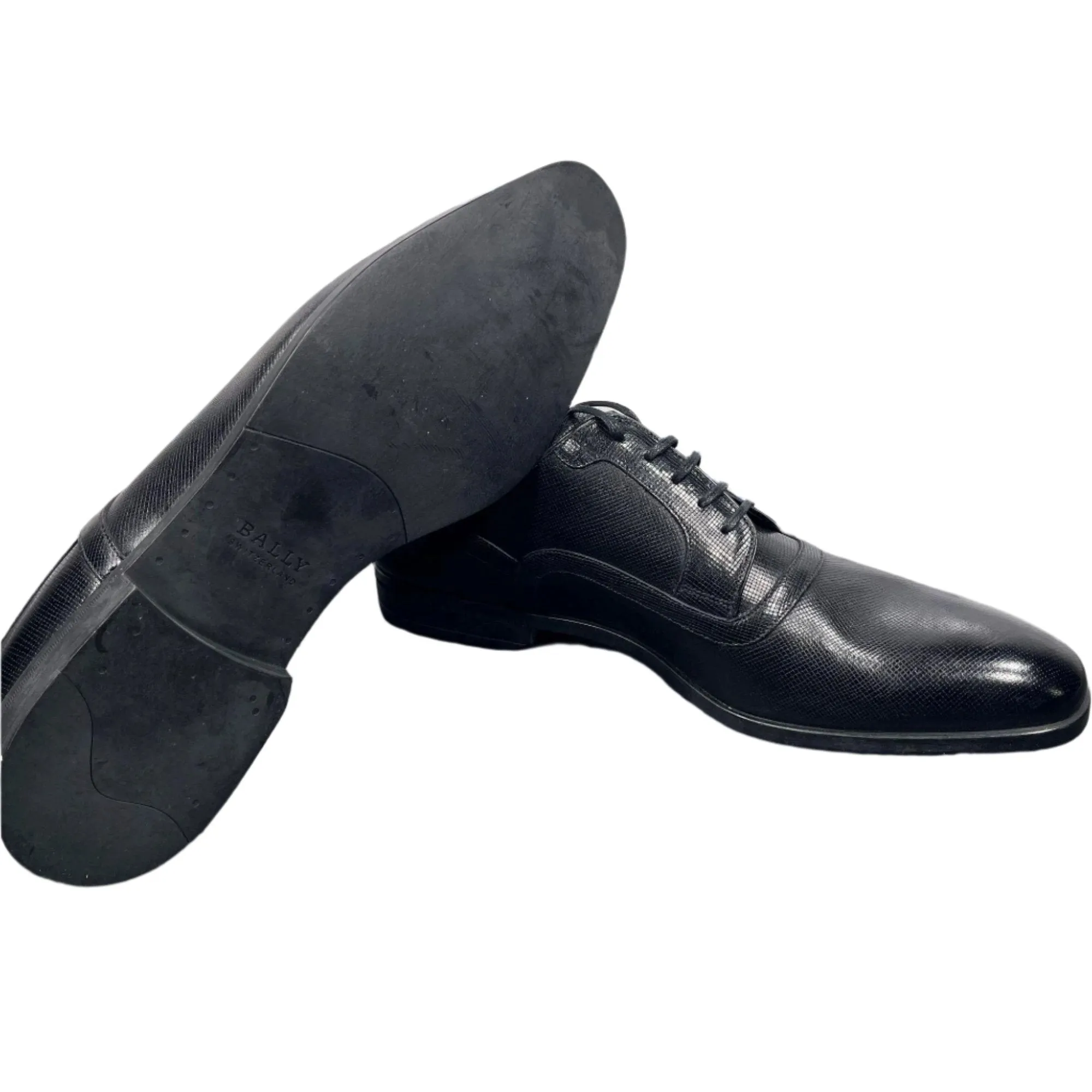 Bally Lauron Black Leather Derby Shoes