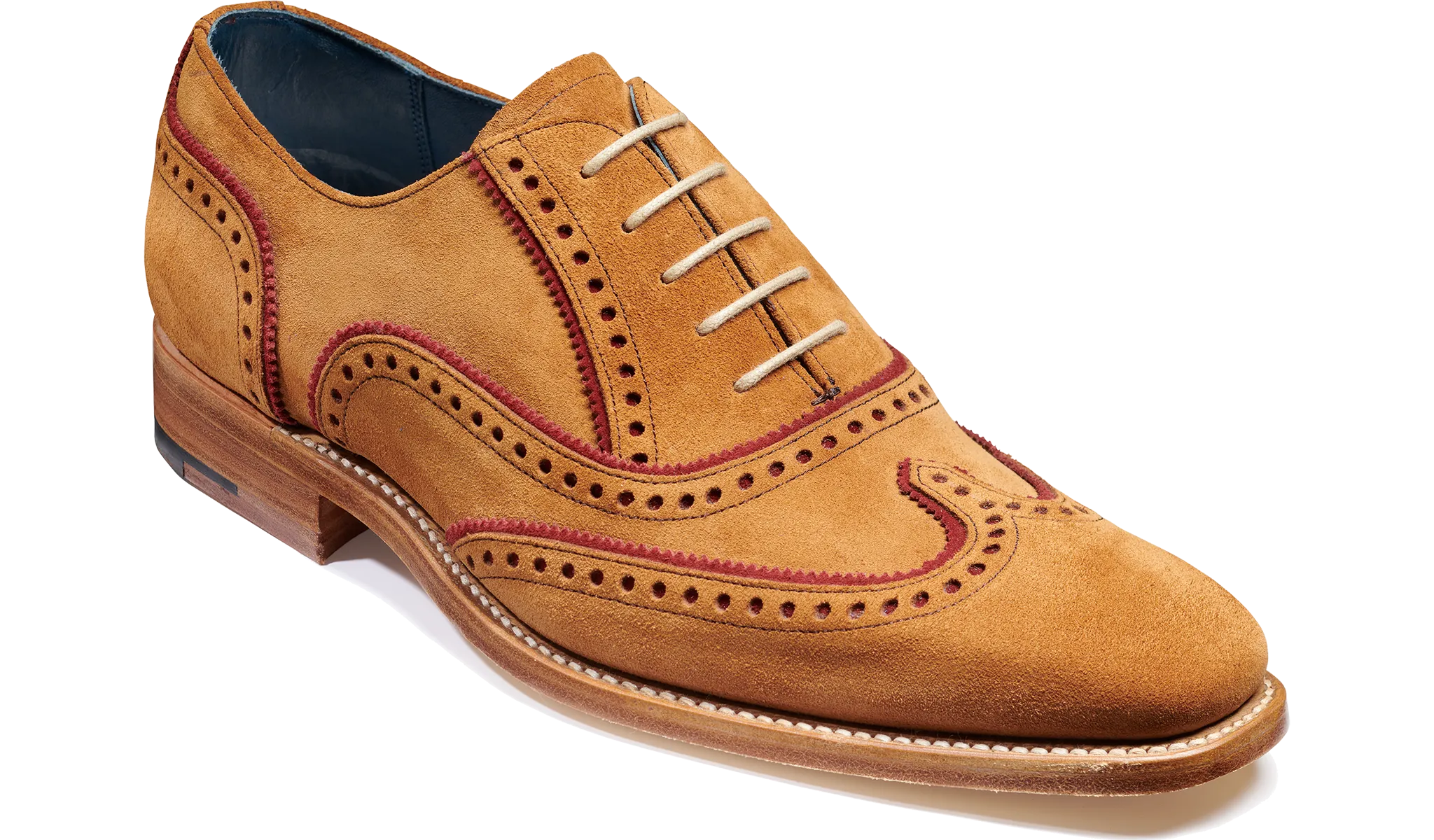 Barker Spencer Oxford Brogue - Terra / Burgundy Suede