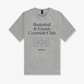 Basketball & Friends Courtside Club Tee  - Grey Marle