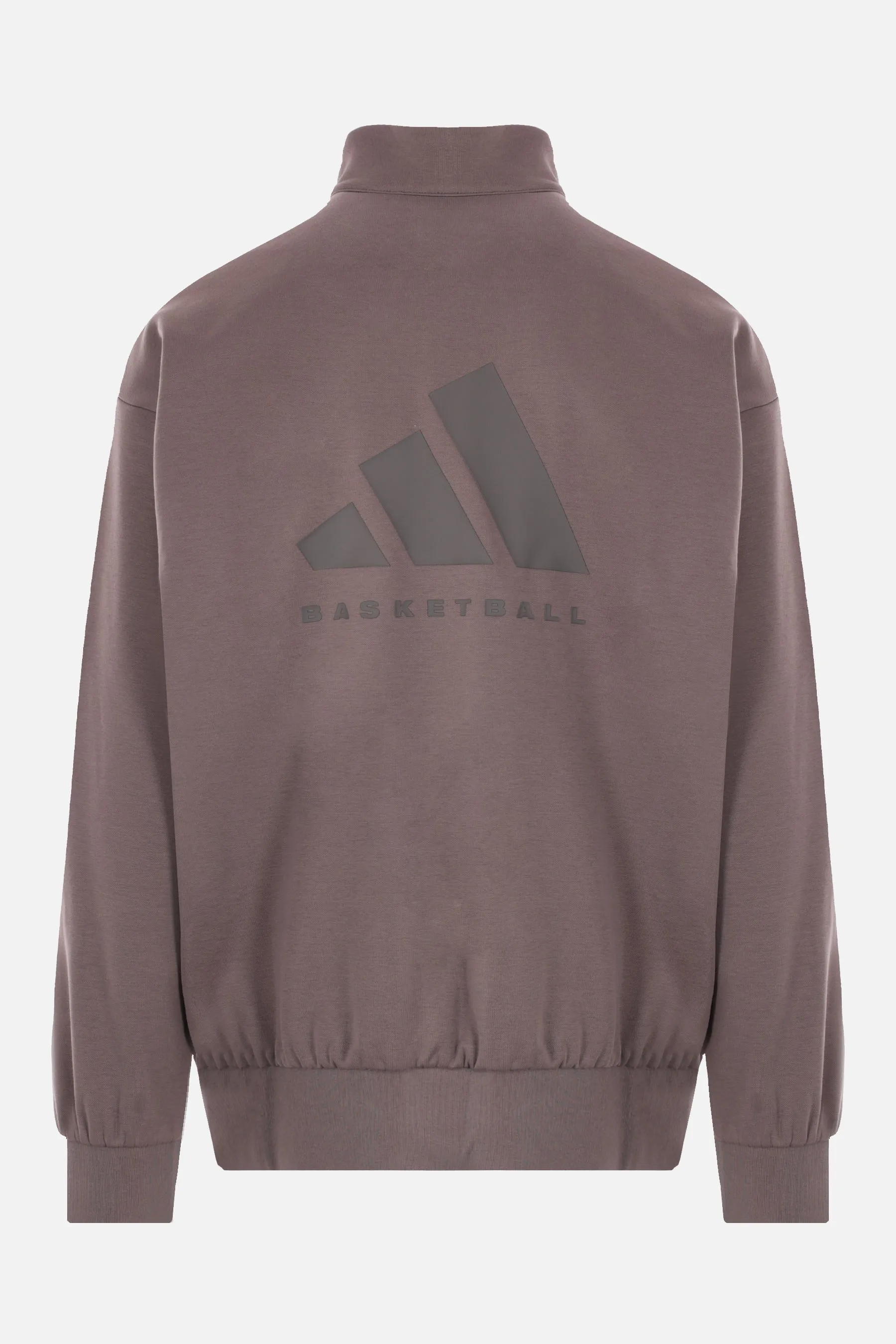 Basketball logo printed recycled fleece sweatshirt