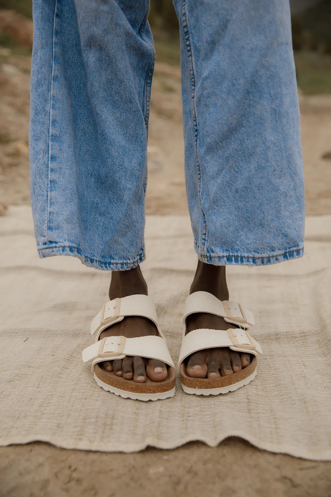 Birkenstock Arizona Vegan in Eggshell