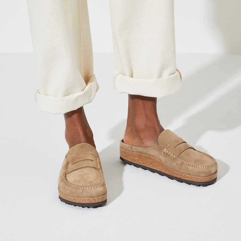 Birkenstock Naples Suede Leather clog Taupe