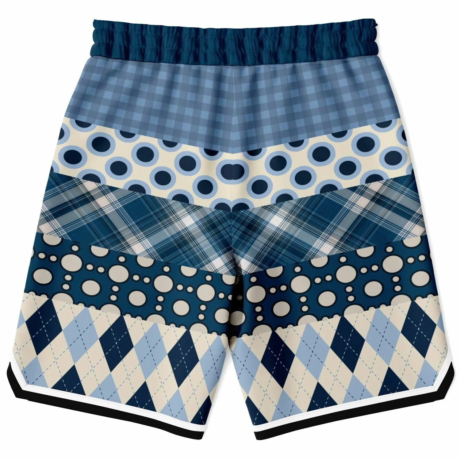 Blueberry Hill Plaid Patchwork Basketball Shorts