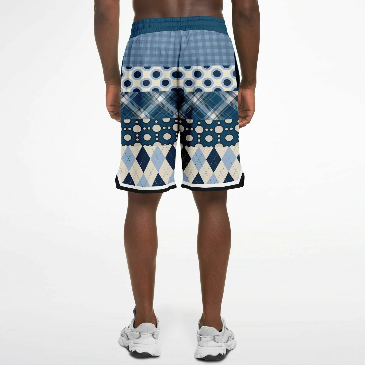 Blueberry Hill Plaid Patchwork Basketball Shorts