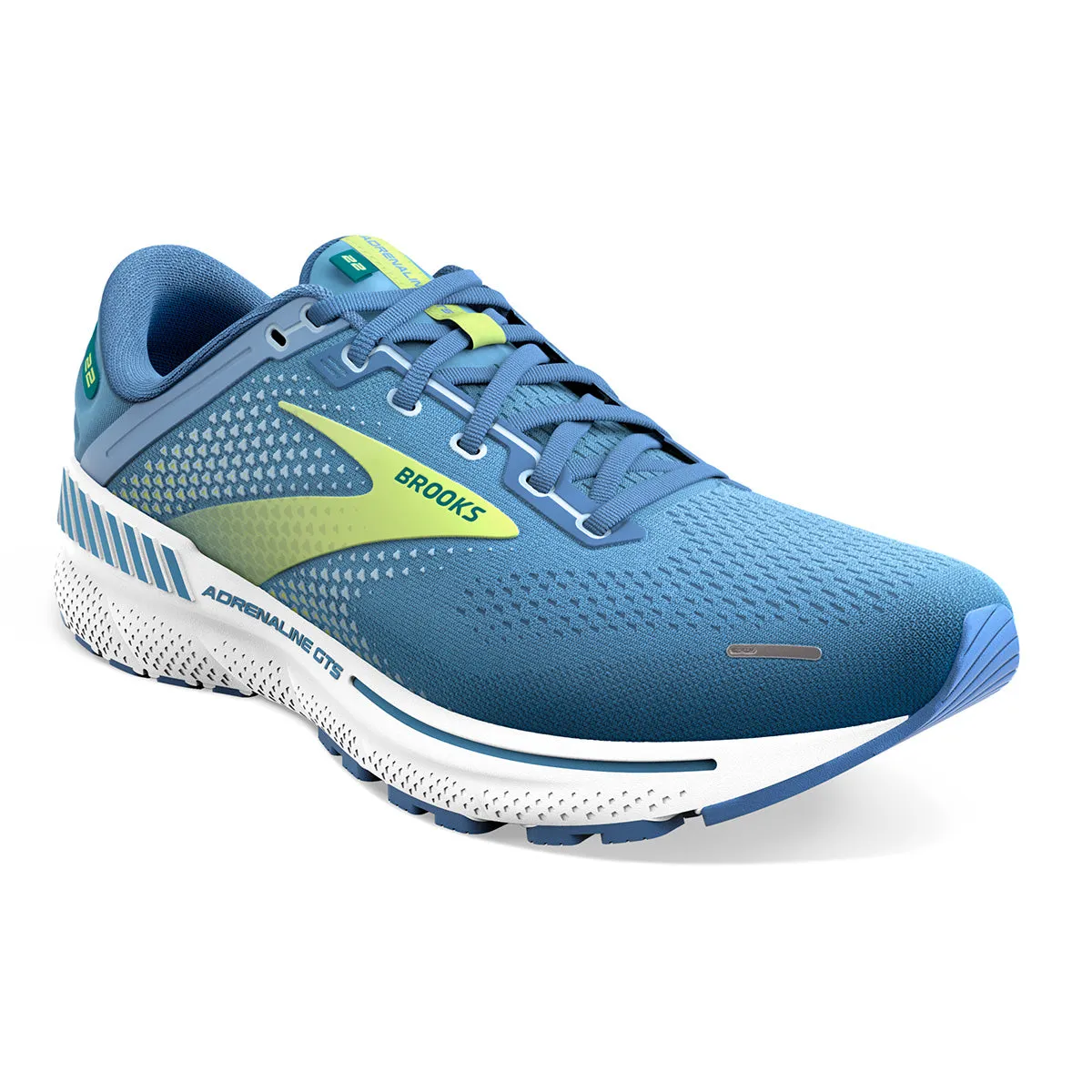 Brooks Adrenaline GTS 22 Womens | Silver Lake Blue/green/white