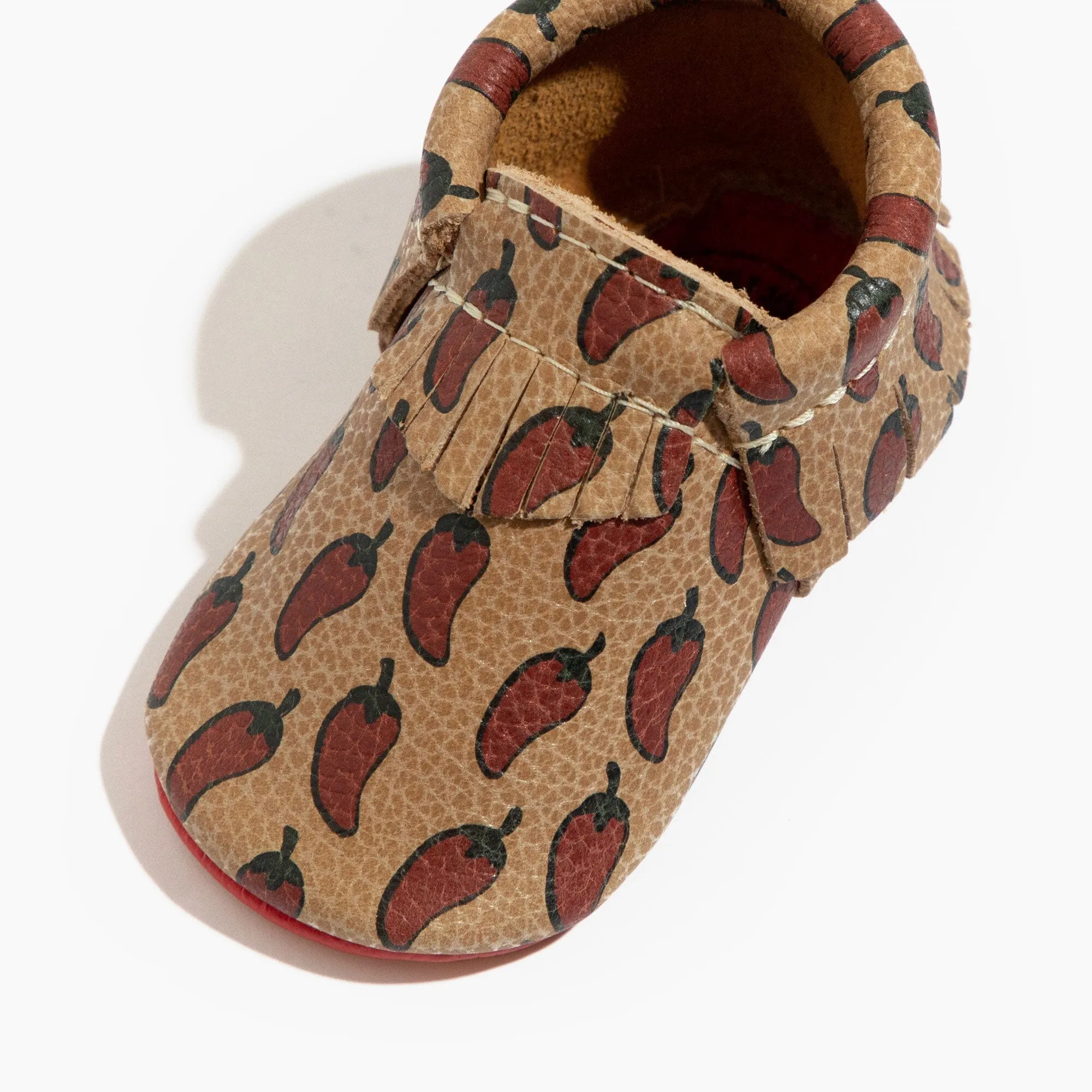 Chili Pepper Moccasin Baby Shoe