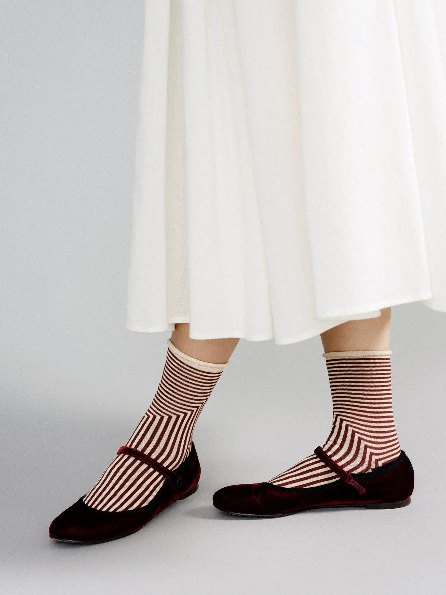 Corbusier Crew Sock - Burgundy