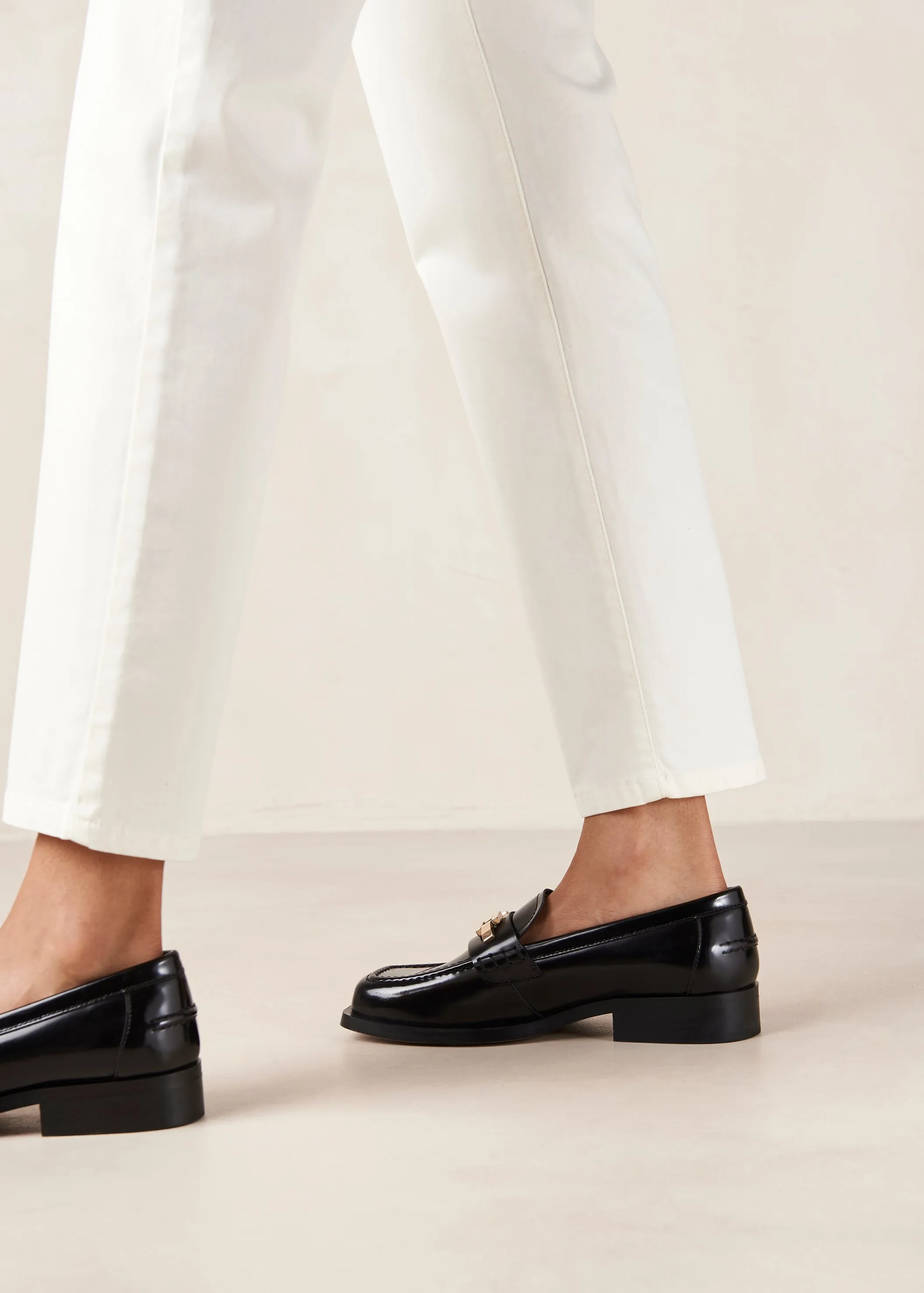 Elliot Black Leather Loafers