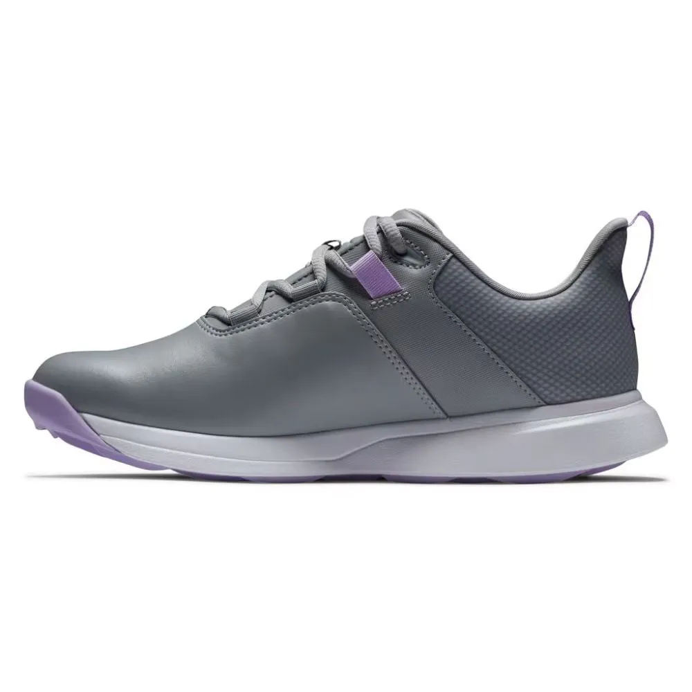 FootJoy Women's ProLite Spikeless Laced Golf Shoes - Grey/Lilac