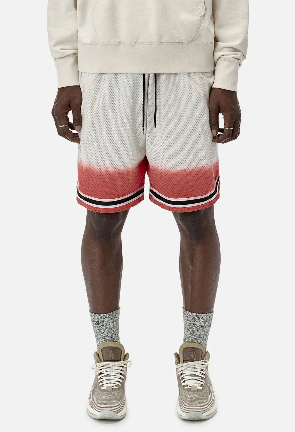 Game Shorts / Dip Dye Ivory X Red