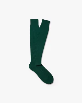 Gustav – Knee-High Merino Socks – Forest Green