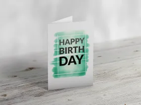 'Happy Birthday' Court Badminton Greeting Card