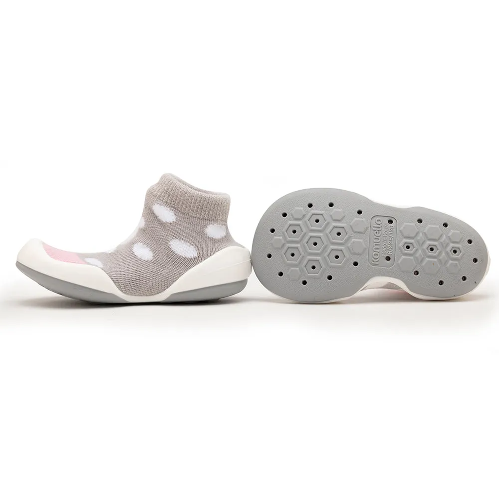 Komuello Baby Shoes - Dots & Stripes - Pink