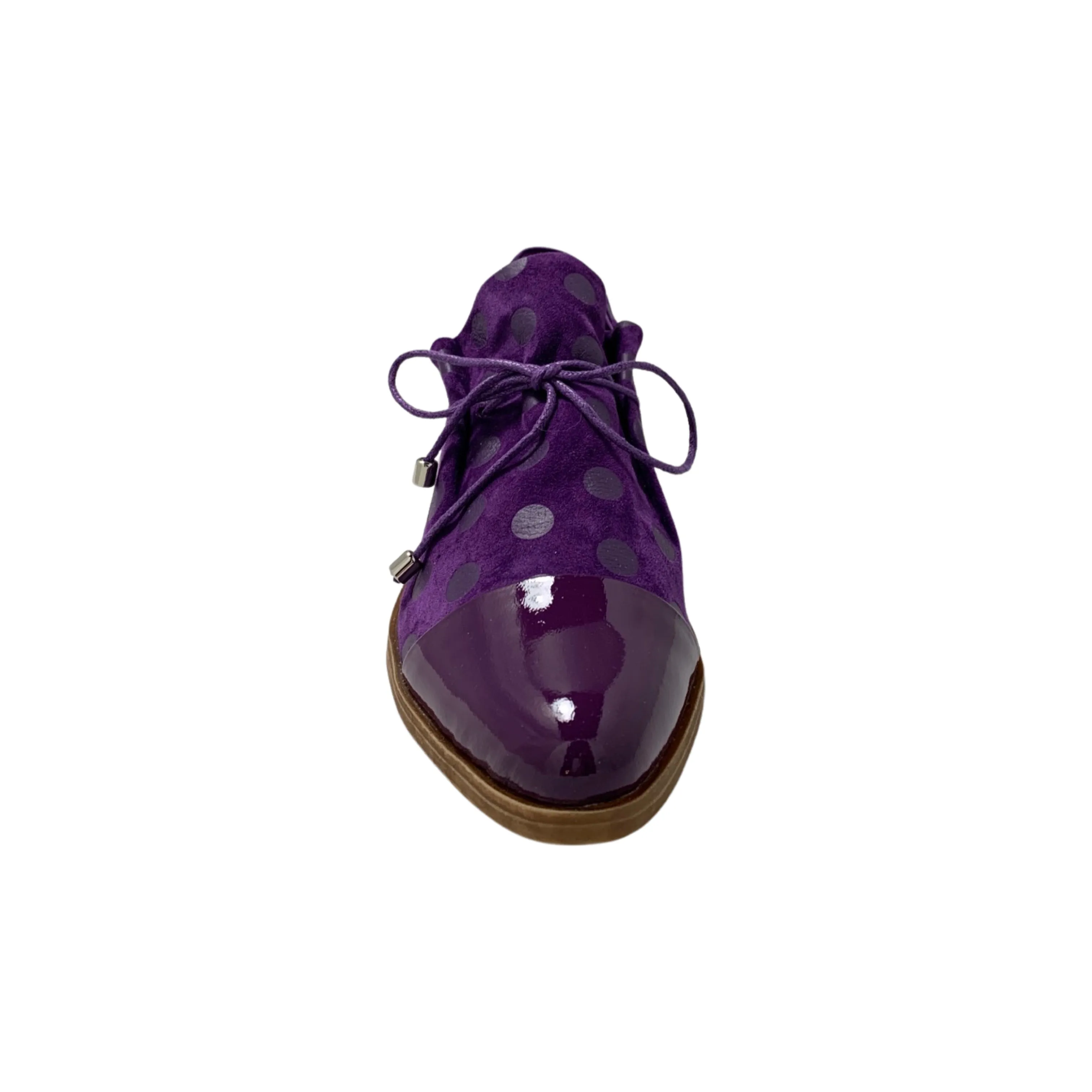 Kotty Purple Dot Suede Flat