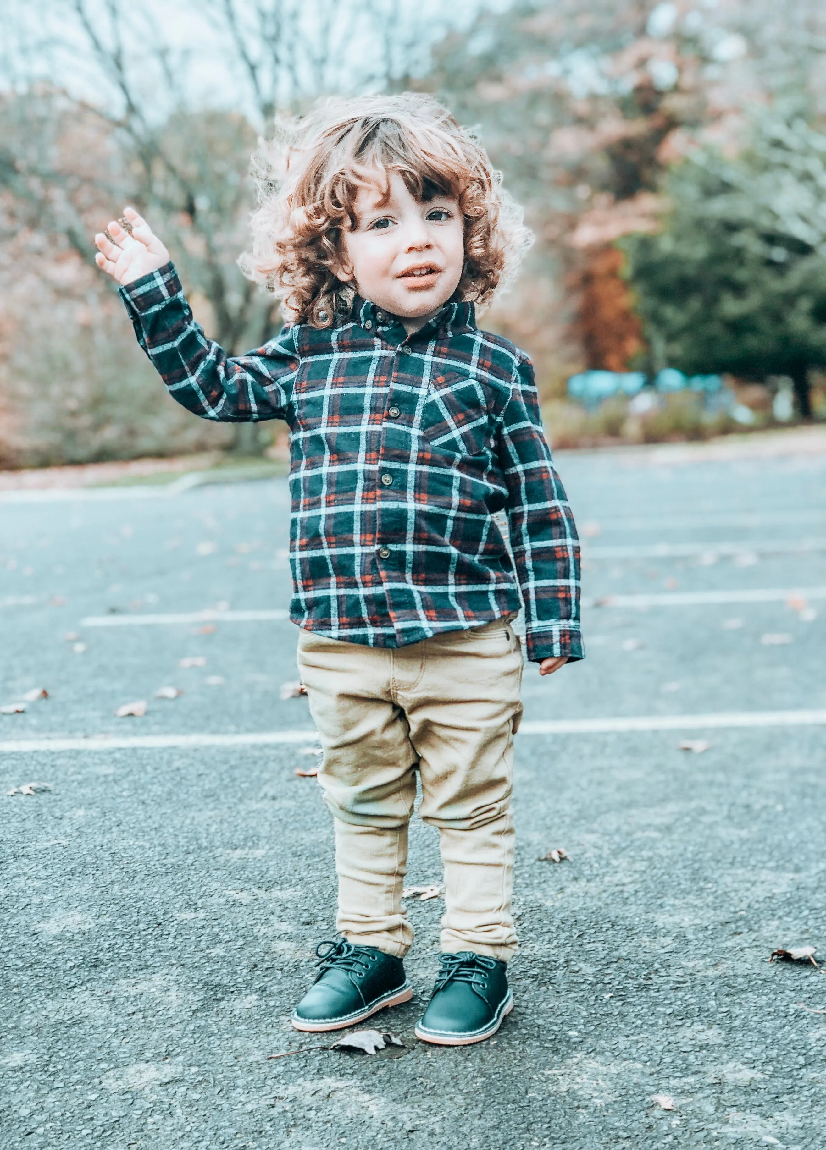 L'Amour Boys 5012 Navy Leather Lace Up Shoes