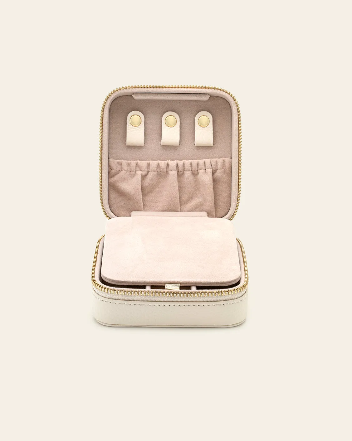 Leather Travel Case - Ivory