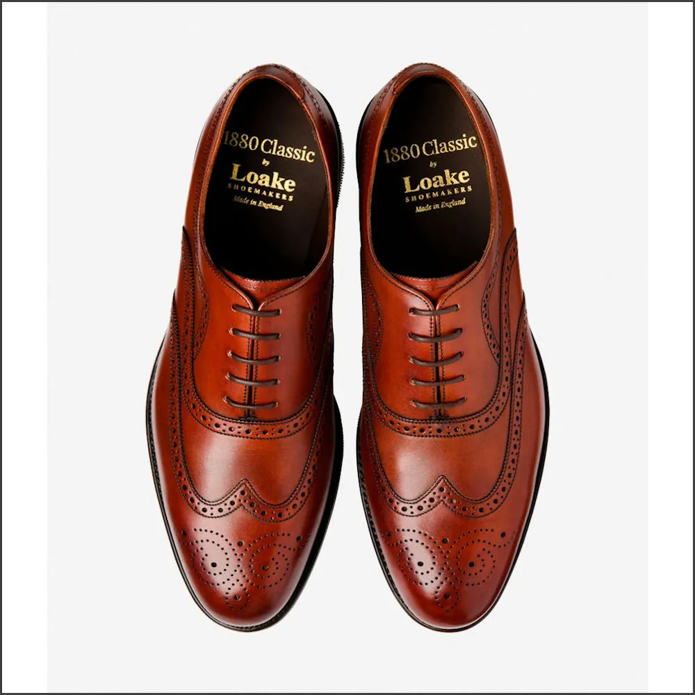 Loake Castlegate Seared Mahogany premium Calf Leather brogue*