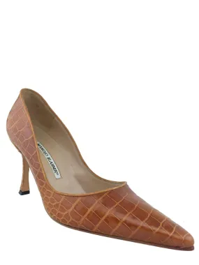 Manolo Blahnik Crocodile BB Pumps Size 8.5