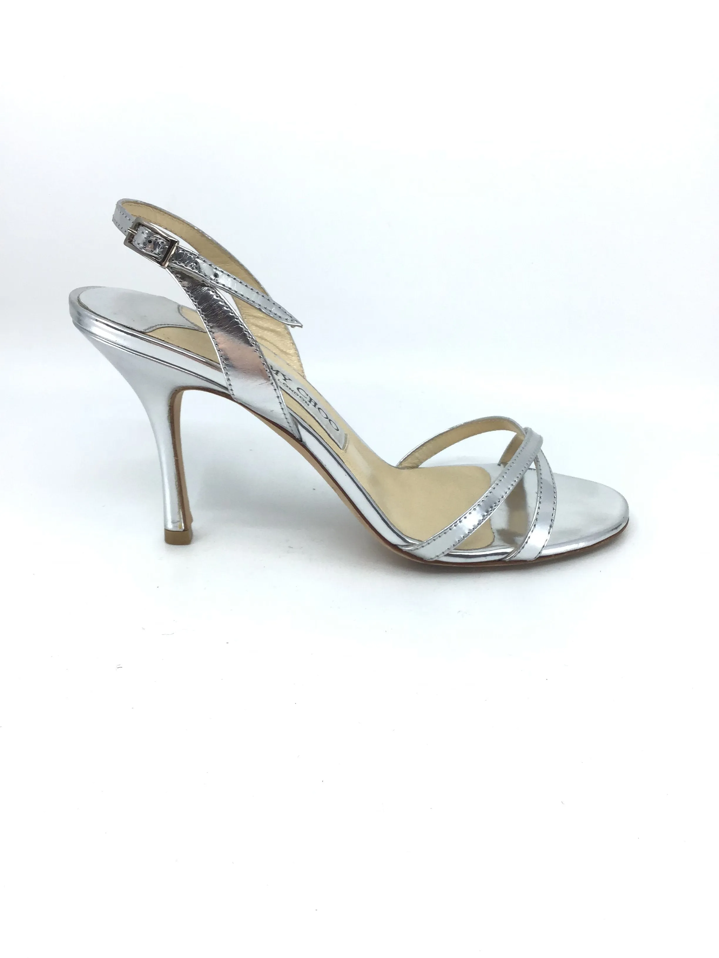 Manolo Blahnik Silver Slingback