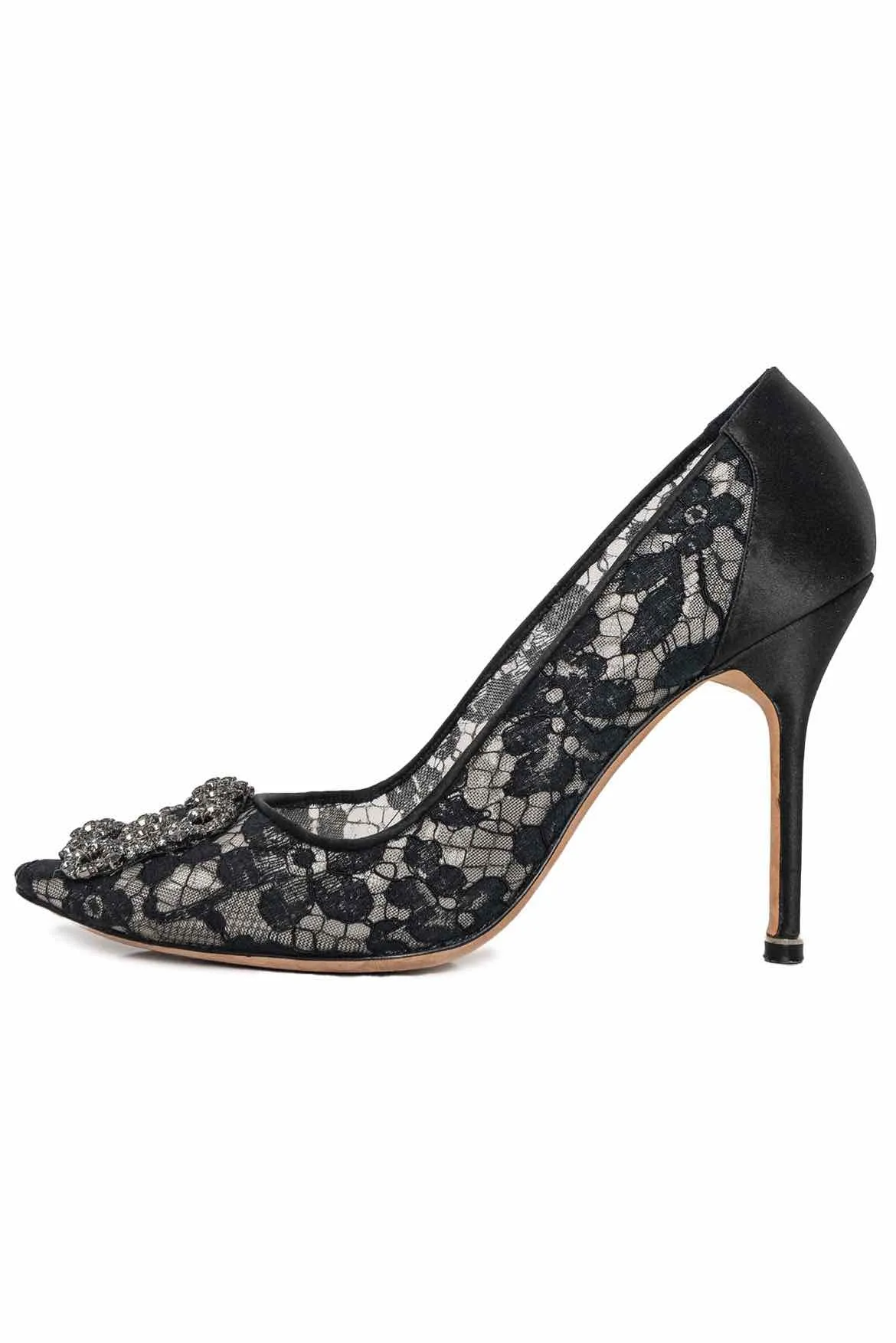 Manolo Blahnik Size 40 Lace Hangisi Pumps