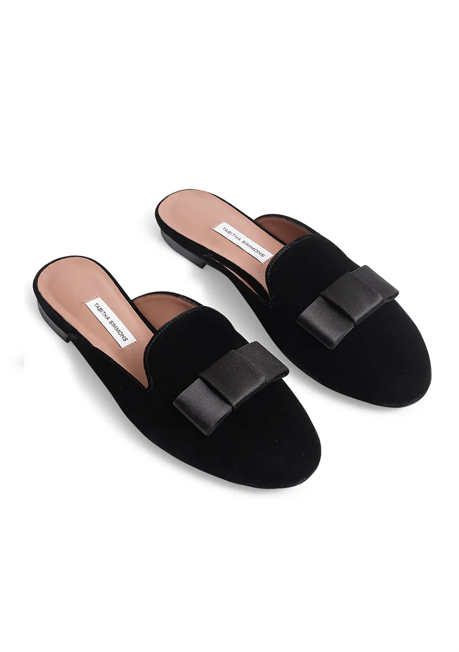 Masha Black Velvet Mules