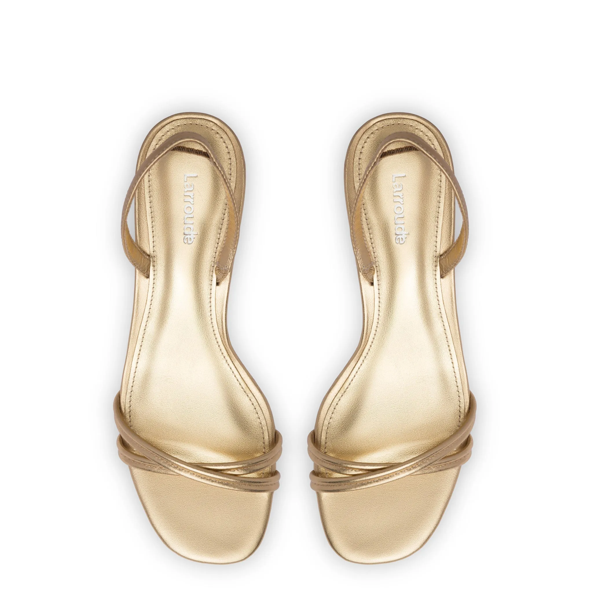 Mini Annie Sandal In Gold Metallic Leather