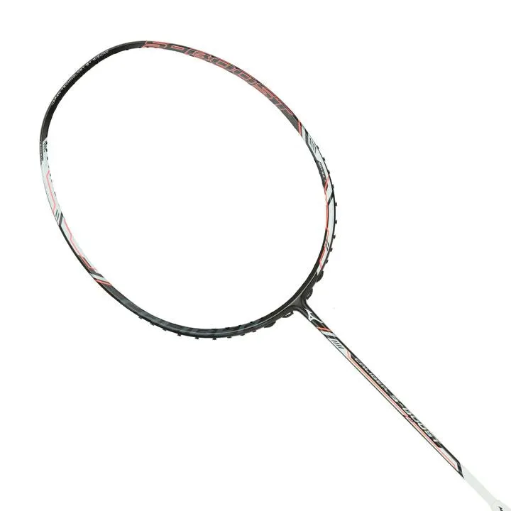 Mizuno Caliber S-Boost Badminton Racket (Unstrung) - Black/White/Fluorescent Orange