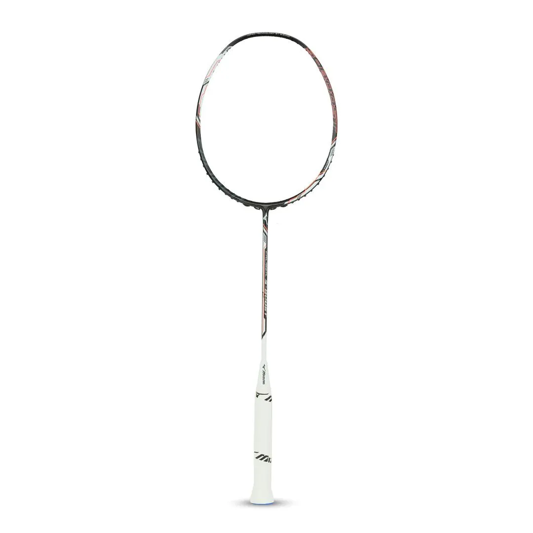 Mizuno Caliber S-Boost Badminton Racket (Unstrung) - Black/White/Fluorescent Orange