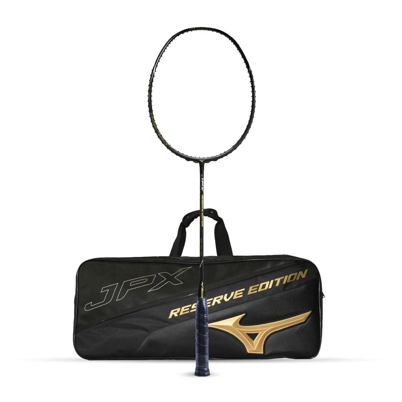 Mizuno JPX Reserve Edition 5000 Badminton Racket (Unstrung) - Raven Black/Foil Silver/Amber Gold