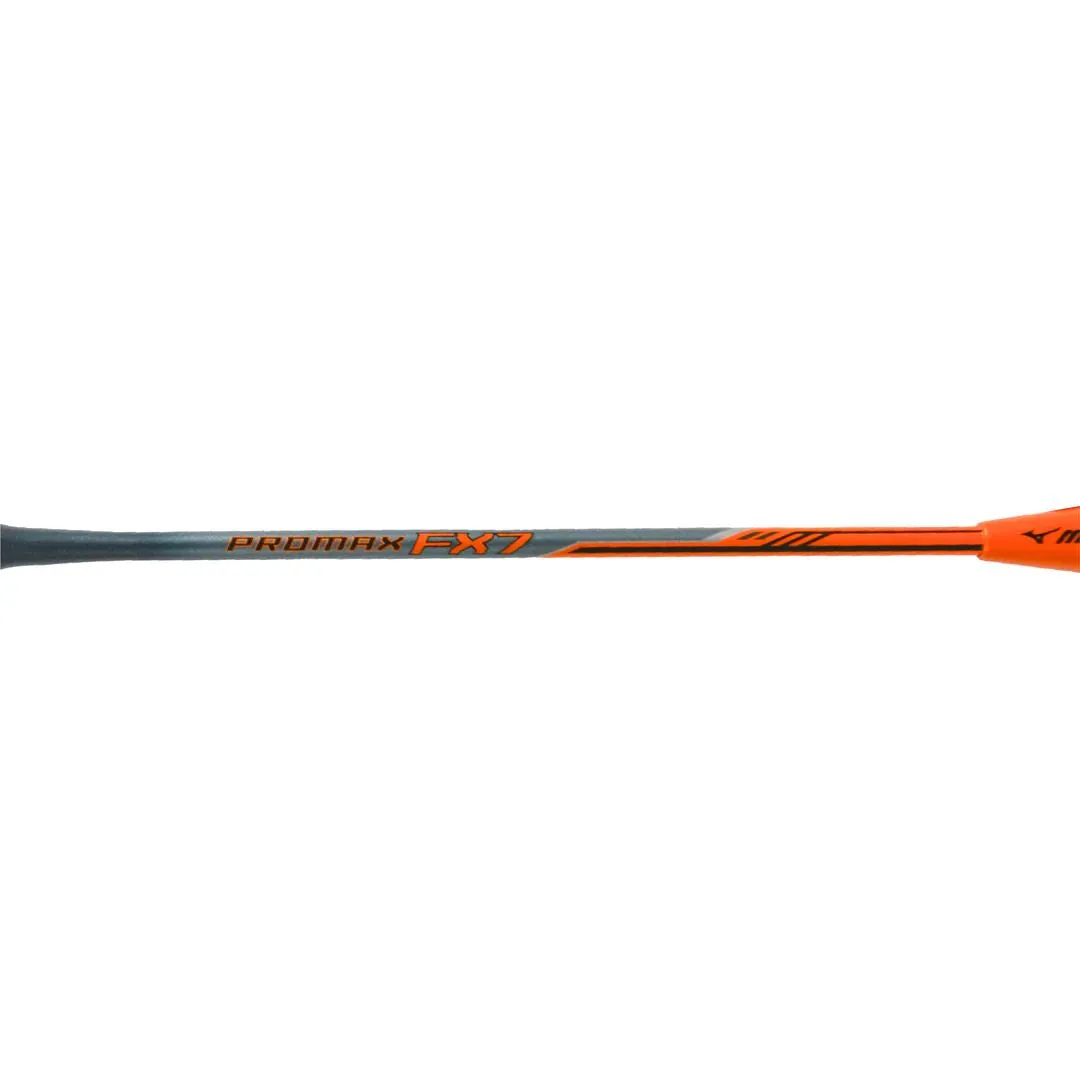 Mizuno Promax FX7 Badminton Racket (Strung with BG 80 Power) - Olive Grey/Poppy Orange/Silver