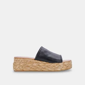 PABLOS SANDALS BLACK LEATHER