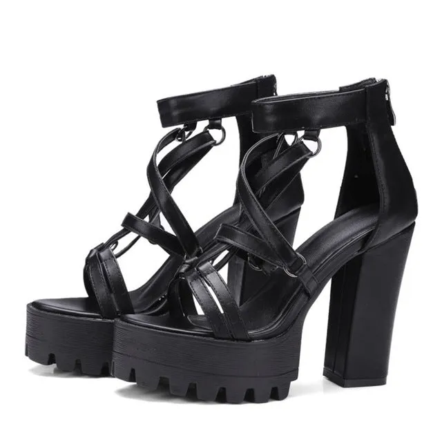 Pentagram Platform Sandals