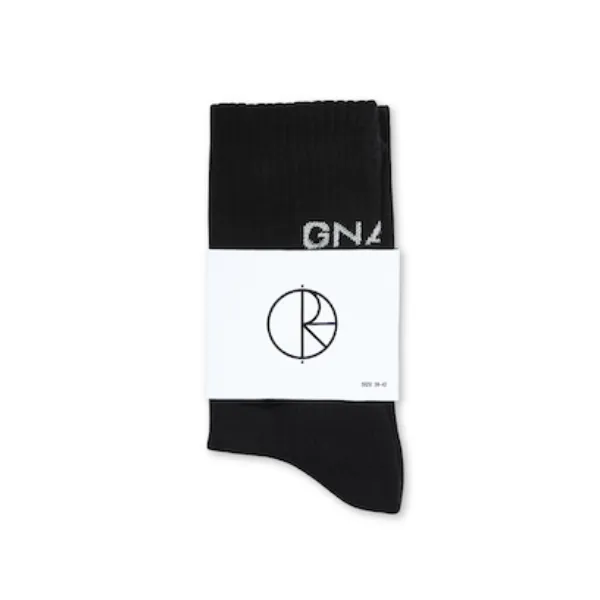 Polar Skate Co. Gnarly Huh! Rib Socks -Black