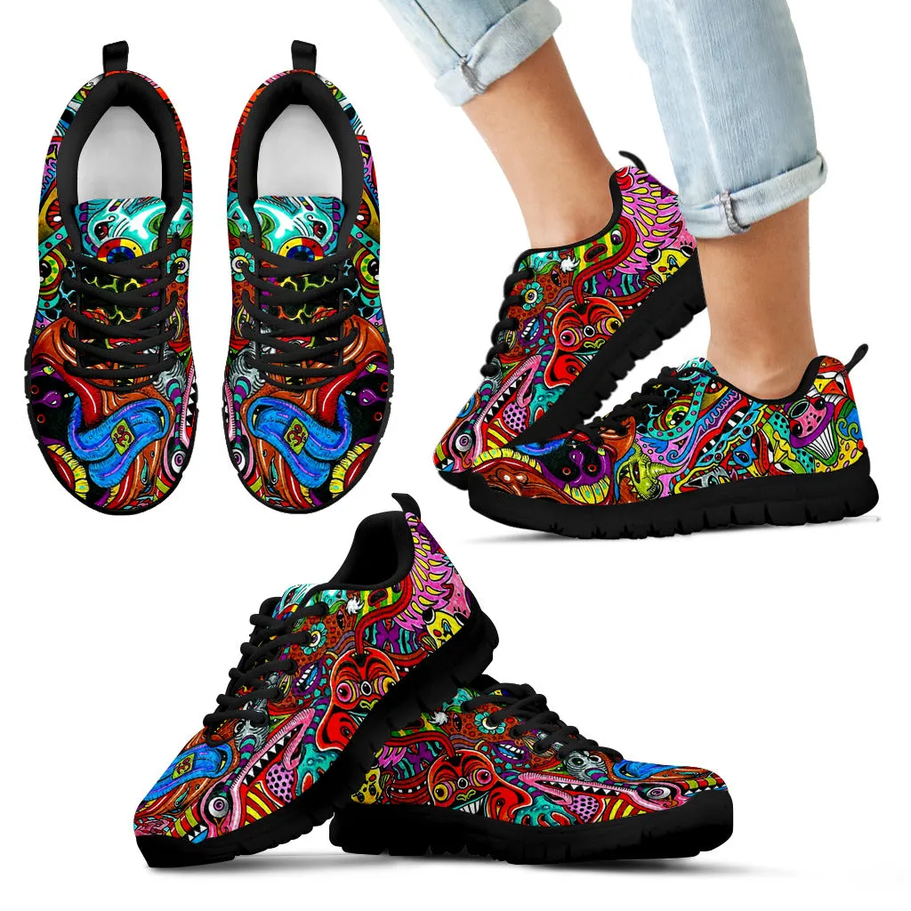 Psychedelic Art Sneakers Running Shoes