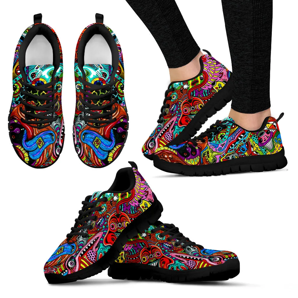 Psychedelic Art Sneakers Running Shoes