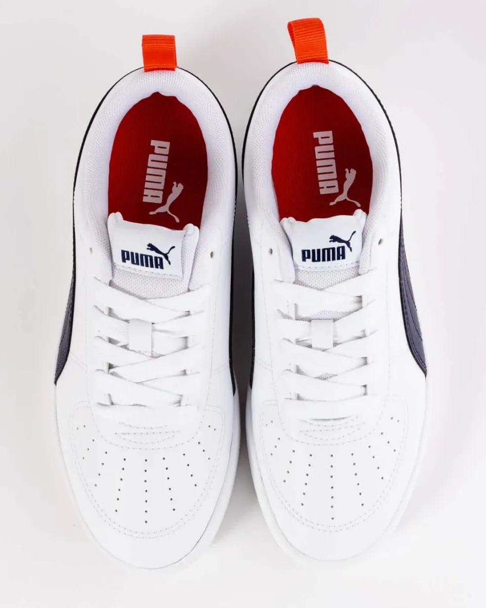 PUMA KIDS RICKIE WHITE/NAVY SHOES