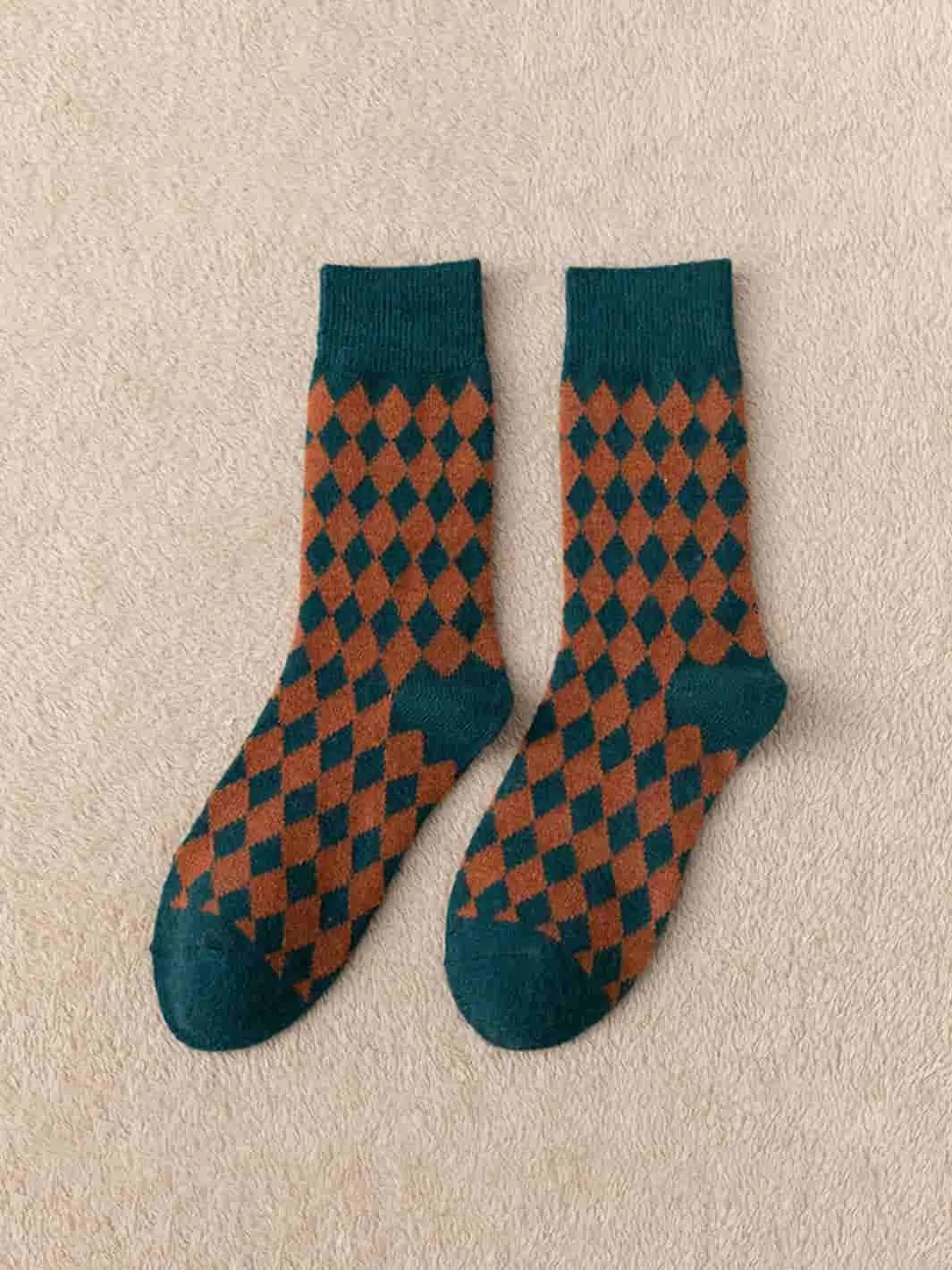 Retro cotton socks