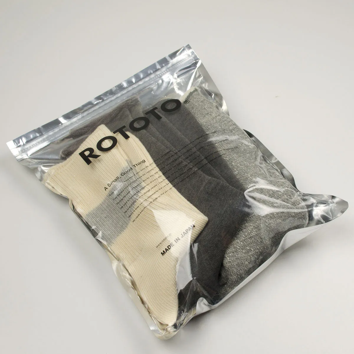 RoToTo - Special Trio Socks - Gray