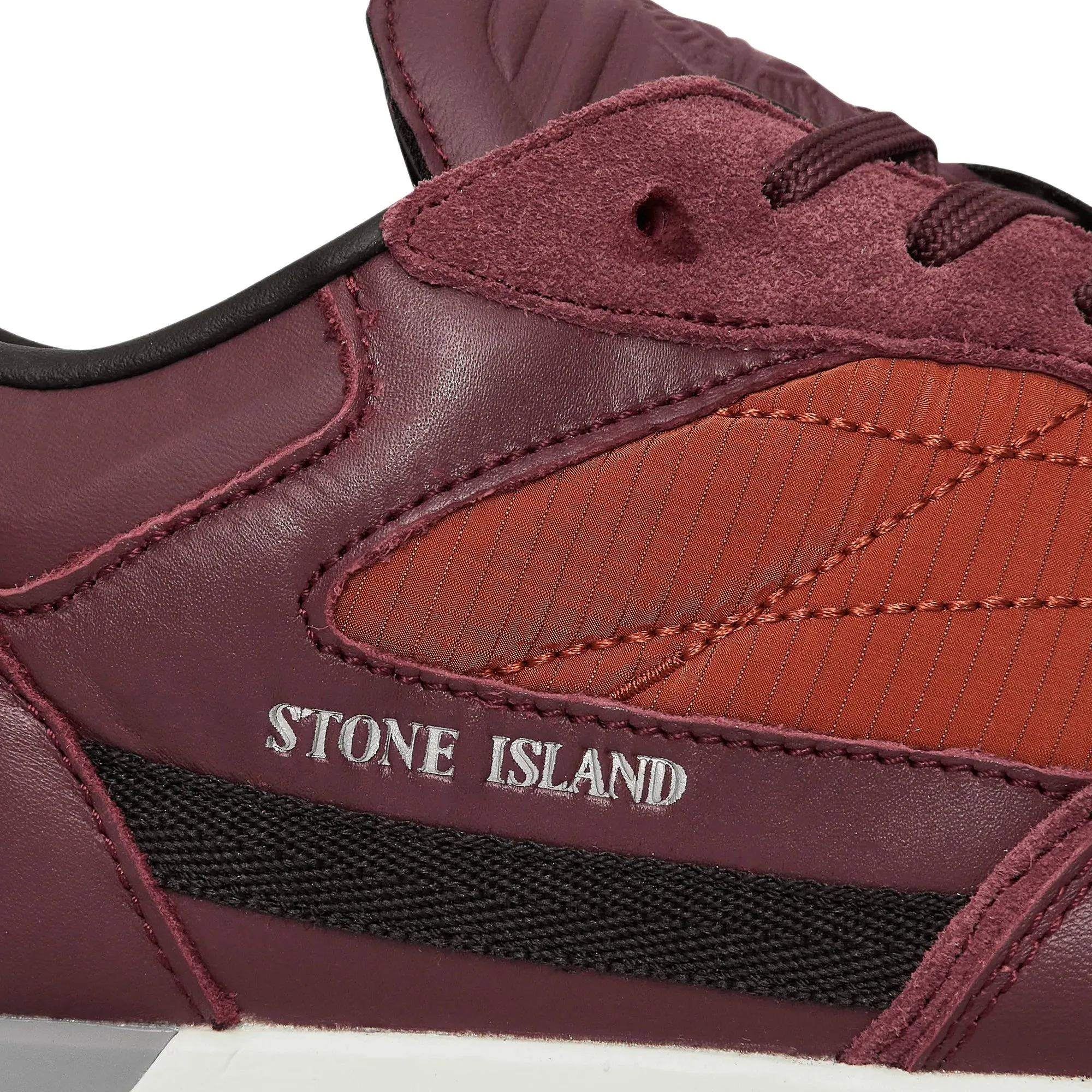 Stone Island Mens Football Burgundy Shoes