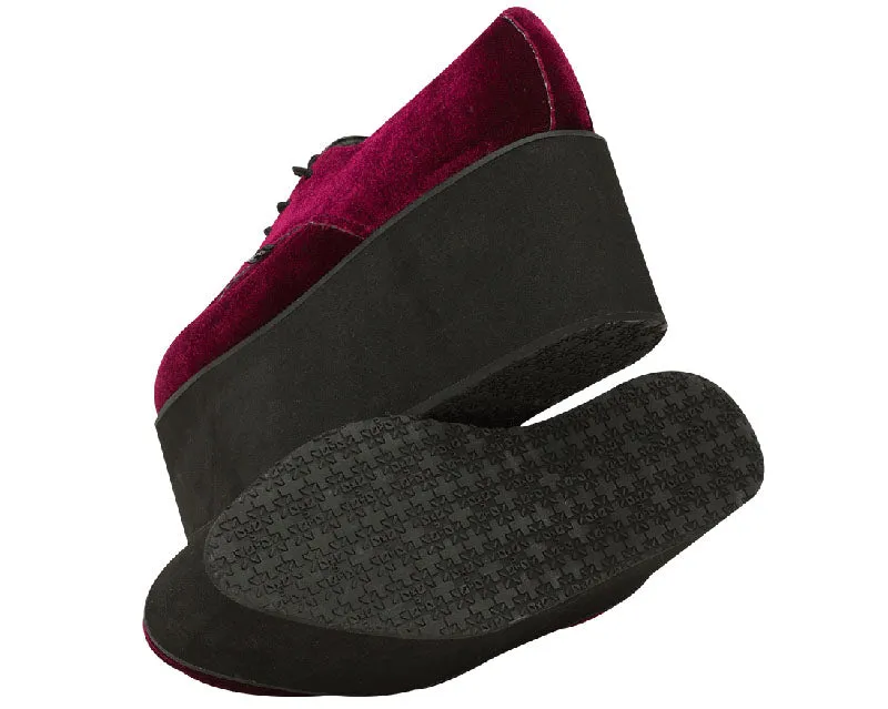 T.U.K BURGUNDY VIVA EVA 3x STACK POINTED CREEPER