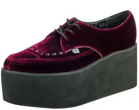 T.U.K BURGUNDY VIVA EVA 3x STACK POINTED CREEPER