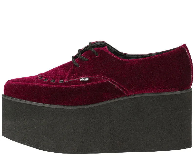 T.U.K BURGUNDY VIVA EVA 3x STACK POINTED CREEPER