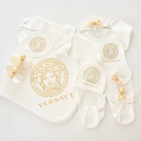 Versace Inspired Newborn Baby Set - 6 Pieces Set